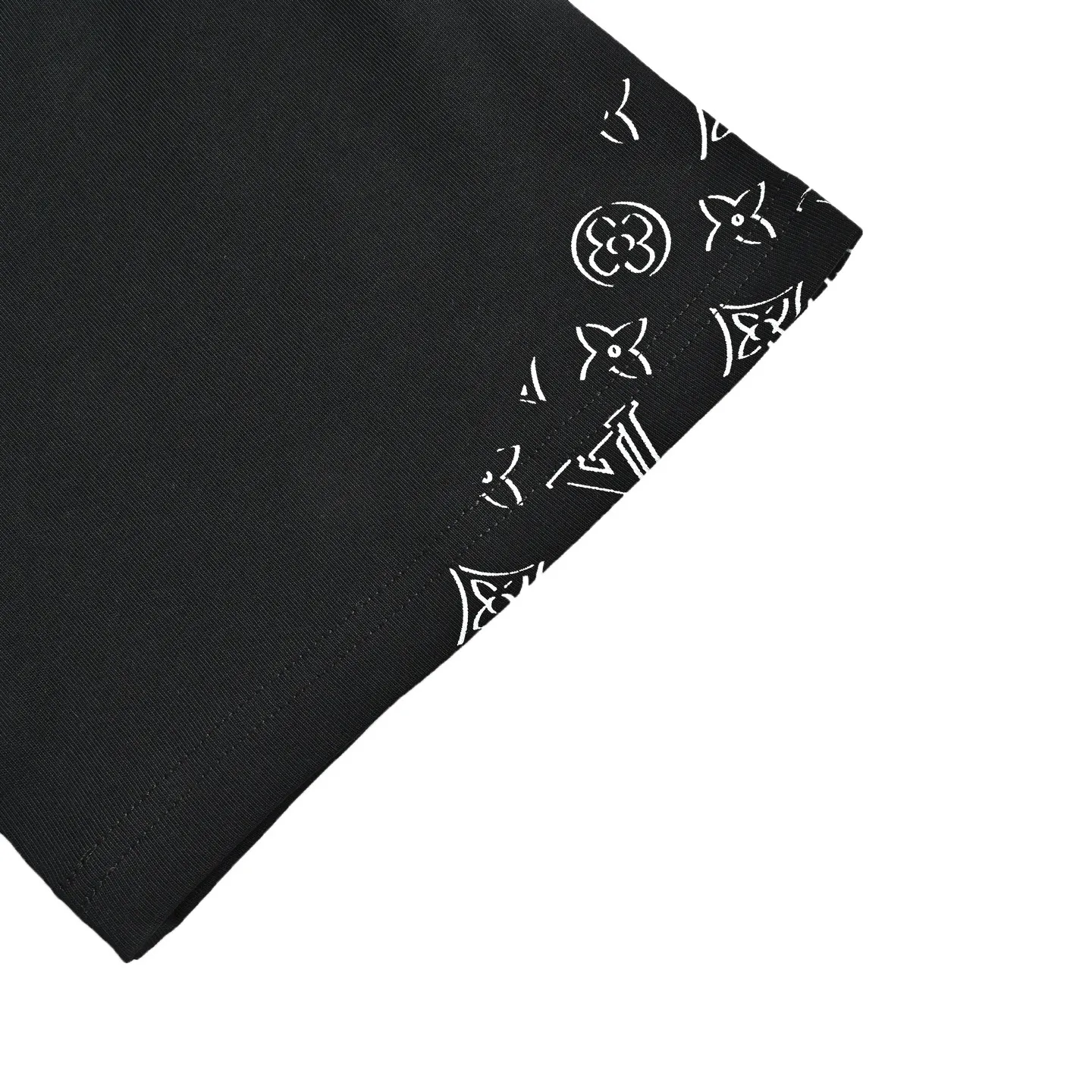 Louis Vuitton/Louis Vuitton leather logo embroidered short sleeves